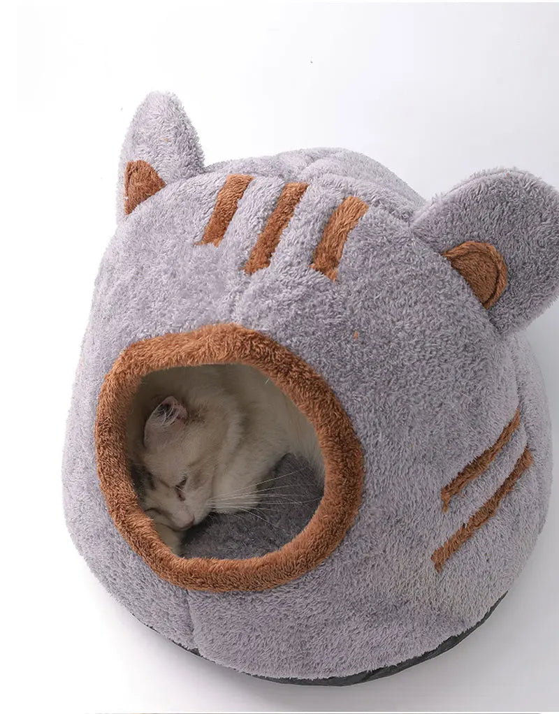 Cute Bear Head Shape Cave for Cats House