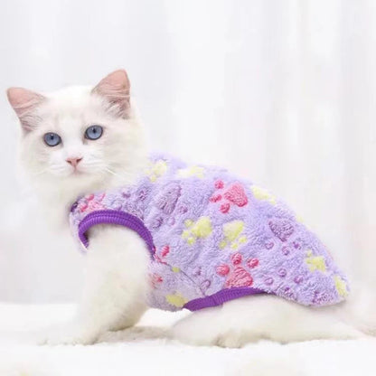 Cartoon Fleece Pet Clothes