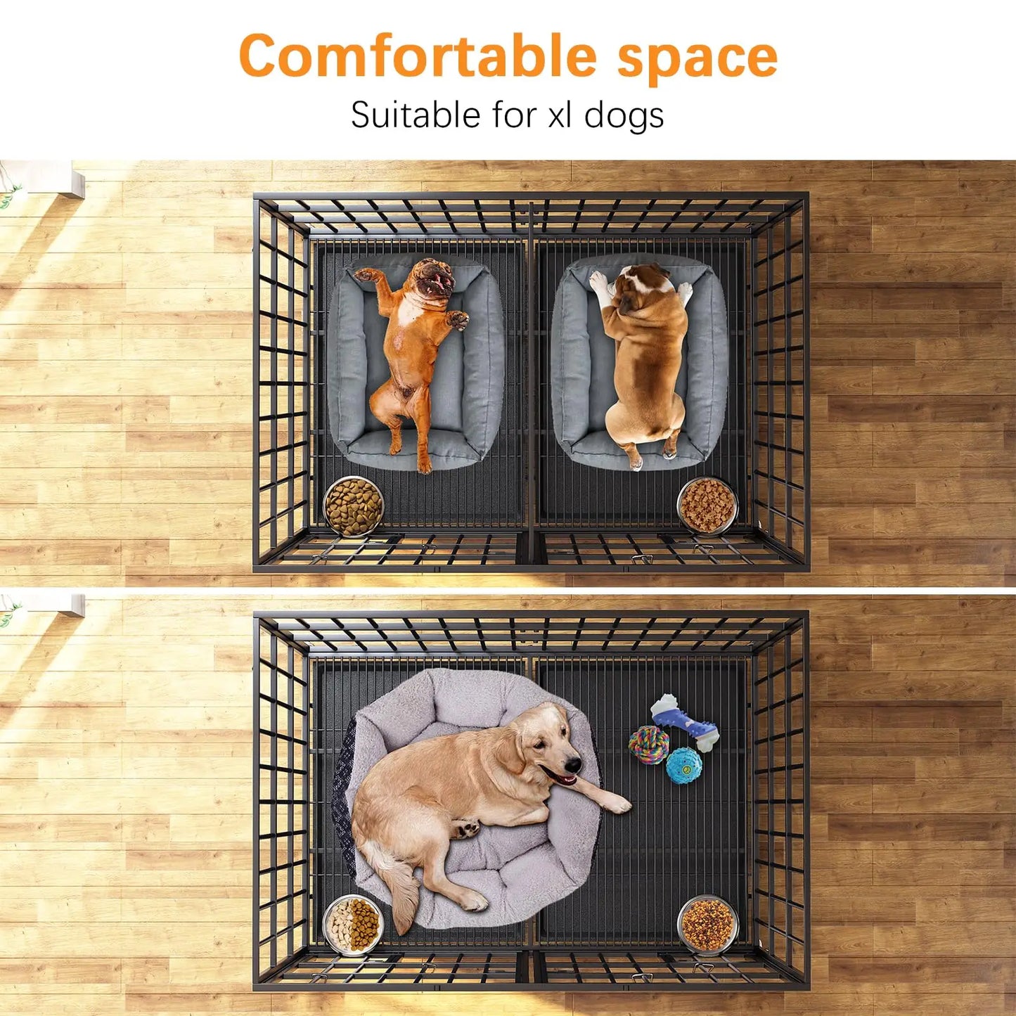 Heavy Duty Dog Crate for Large, Medium & Small Dogs
