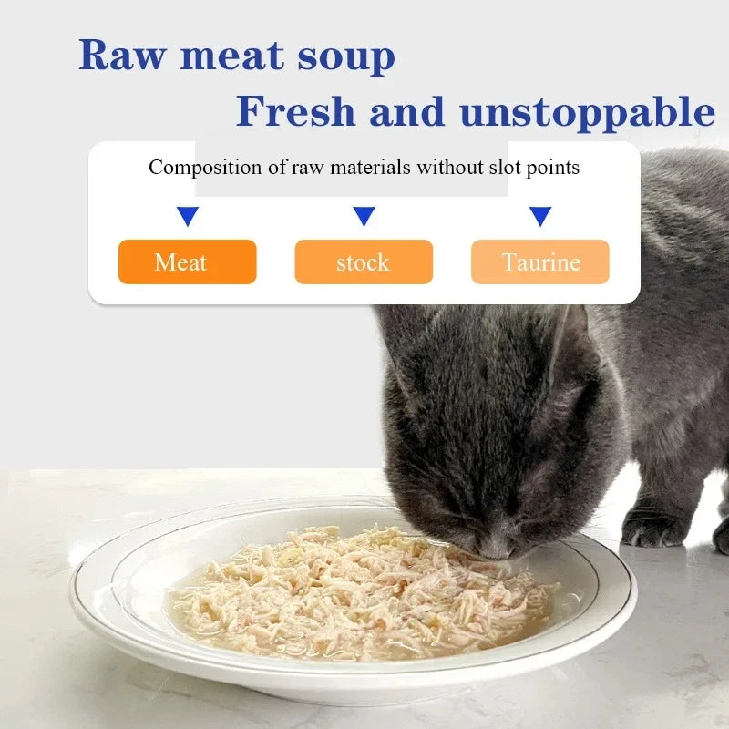 Canned cat chicken duck hydrating wet food