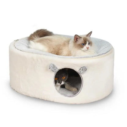 Fluffy Large Enclosed Cat House Cave