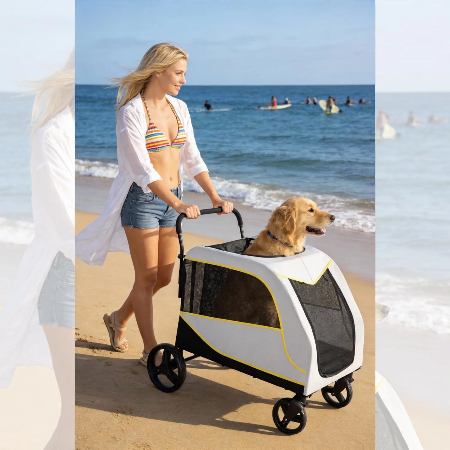 Dog Stroller for Large Dogs Heavy-Duty All-Terrain