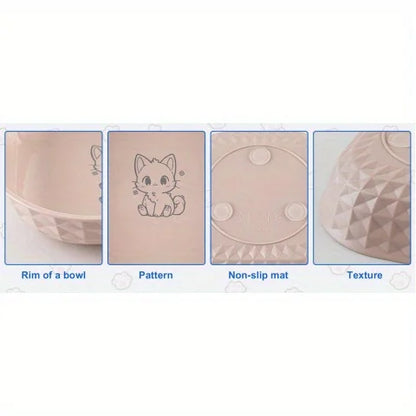 6pcs Non-Slip Cat Bowls Set