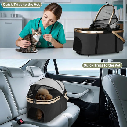 Foldable Double Pet Stroller