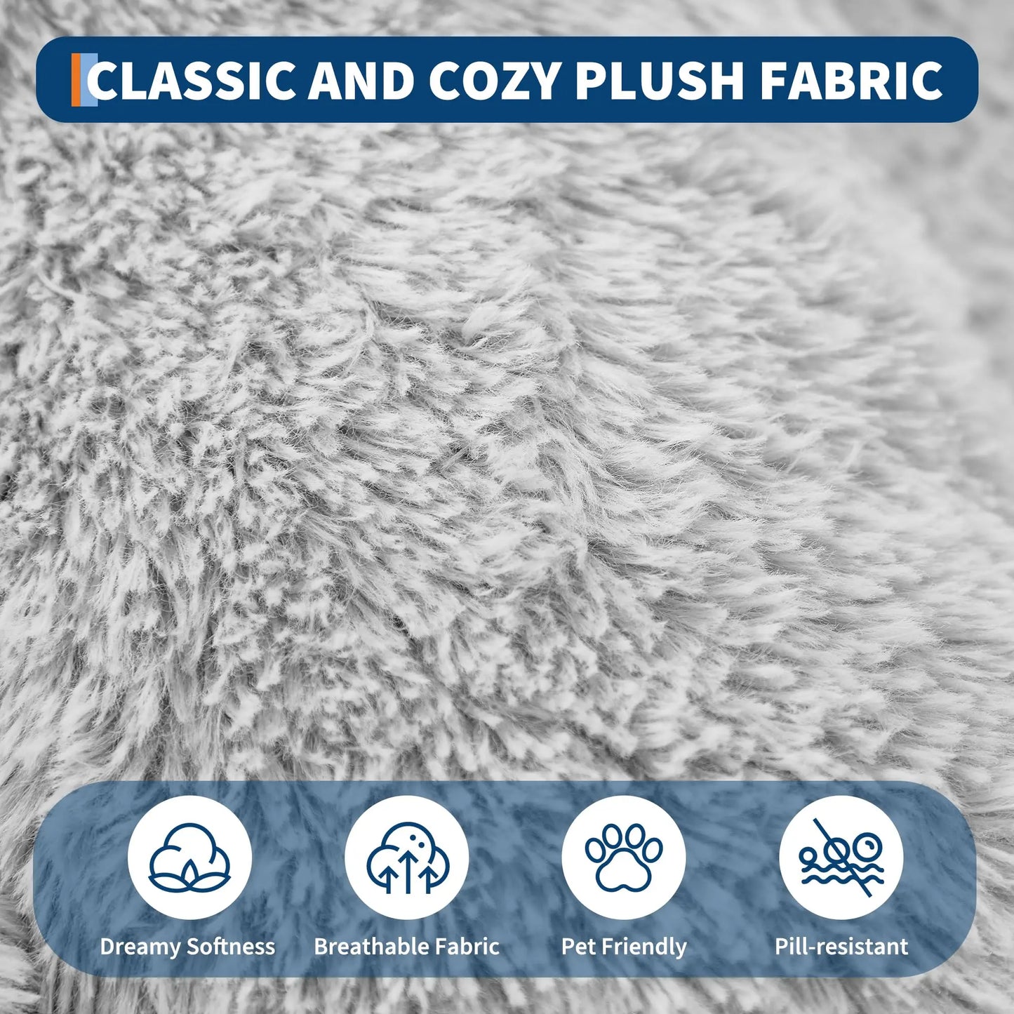 Orthopedic Faux Fur  Oversized Dog Bed