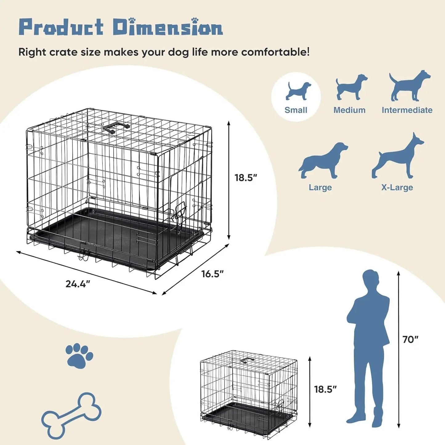 Small Single Door Dog Cage