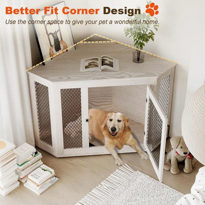 Decorative Pet Crate Side Table