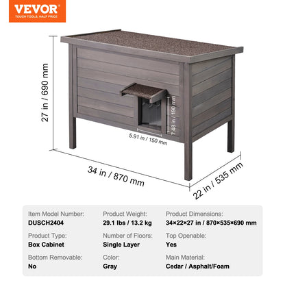 Outdoor Cat House Weatherproof