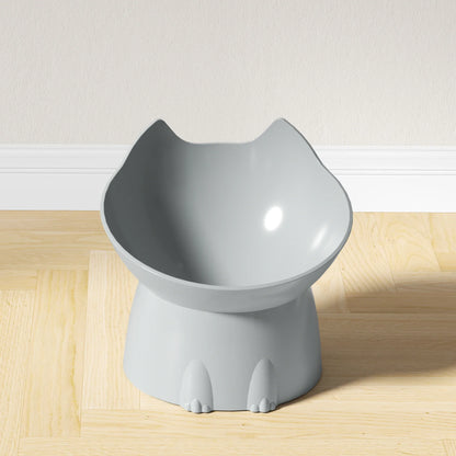Anti-Tip Plastic Raised Pet Feeding Dish
