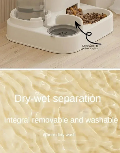 Automatic Feeder Pet Food Bowl With Water Fountain