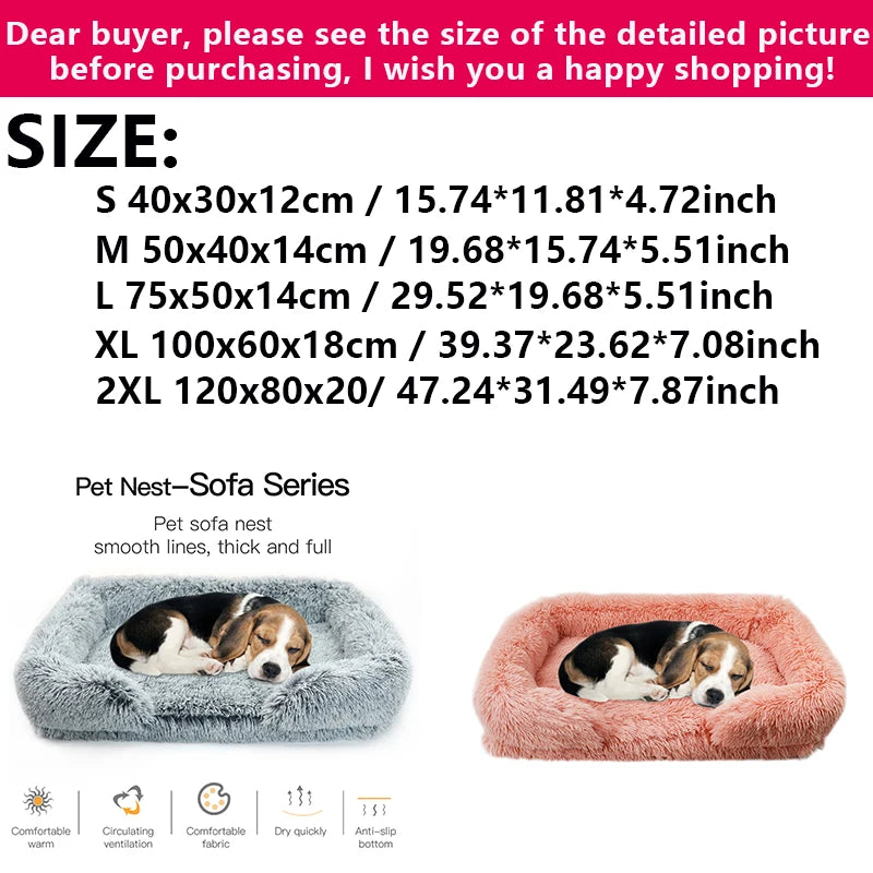 Thickened orthopedic dog bed for large dogs