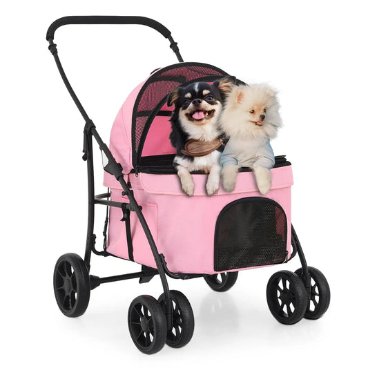 4-Wheel Folding Pet Stroller