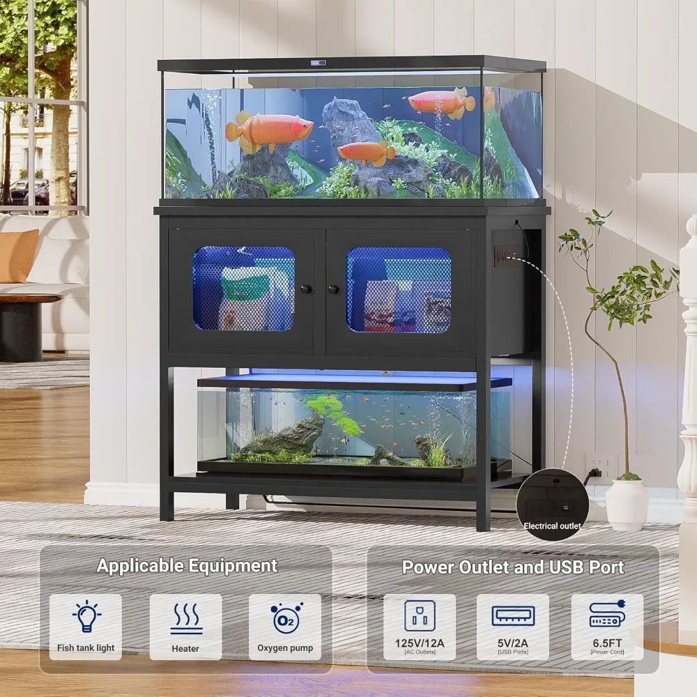 40-50 Gallon Fish Tank with Cabinet Accessories Storage