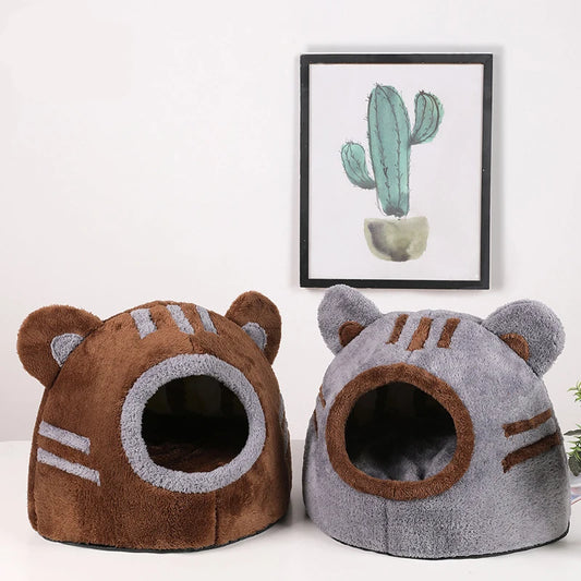 Cute Bear Head Shape Cave for Cats House