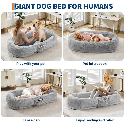 Orthopedic Faux Fur  Oversized Dog Bed