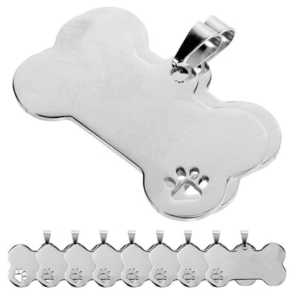10 Pcs Stainless Steel Dog Tags