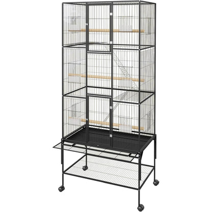 69-Inch Extra Large Rolling Bird Cage