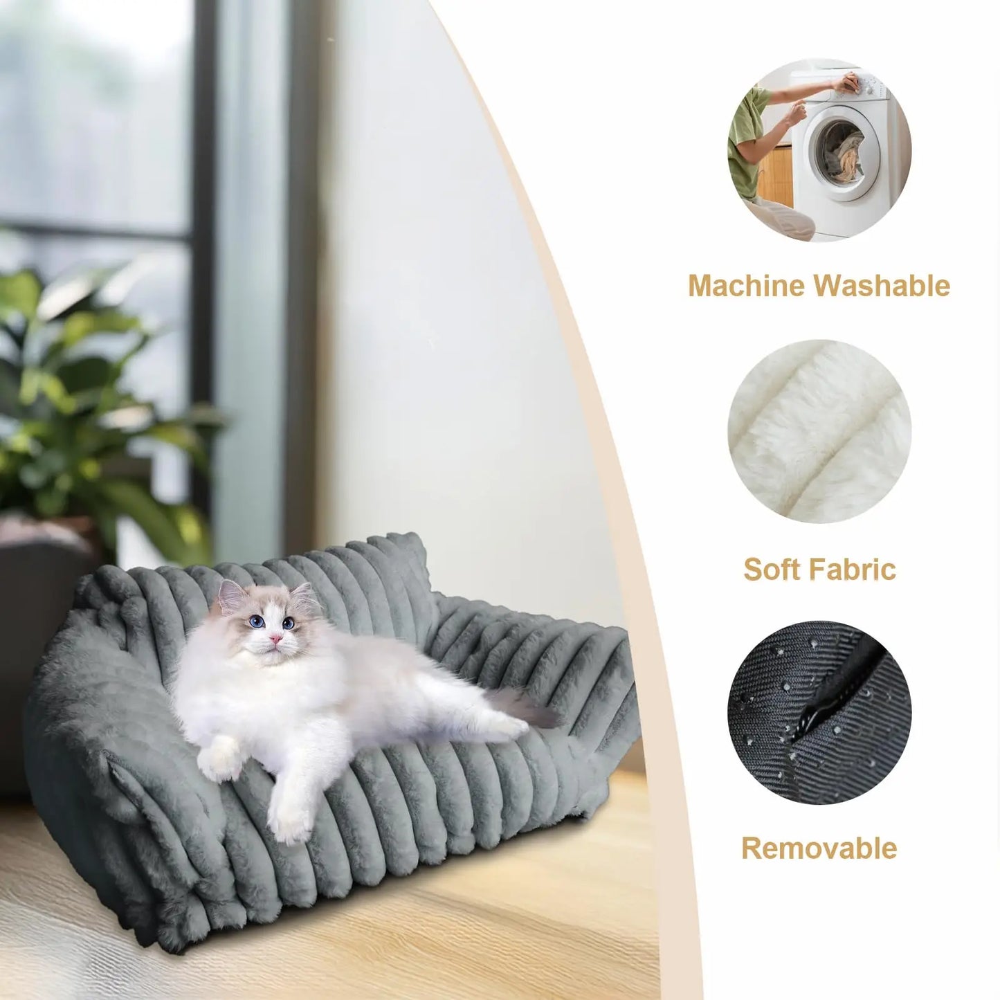 Fluffy  Cat Sofa Bed