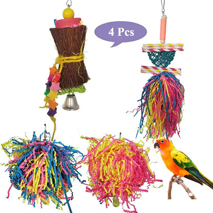 Assorted Hanging Cage Bird Chewing Rack Toys