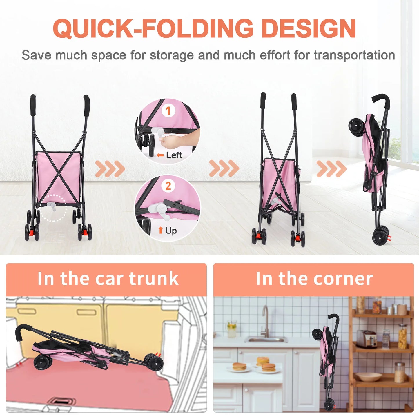 Dog Stroller Pet Travel Cart