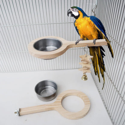 Parrot Bird Solid Wood Standing Stick