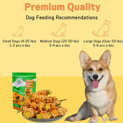 Chicken Wrapped Okra, All Natural Ingredients For Dog Treats