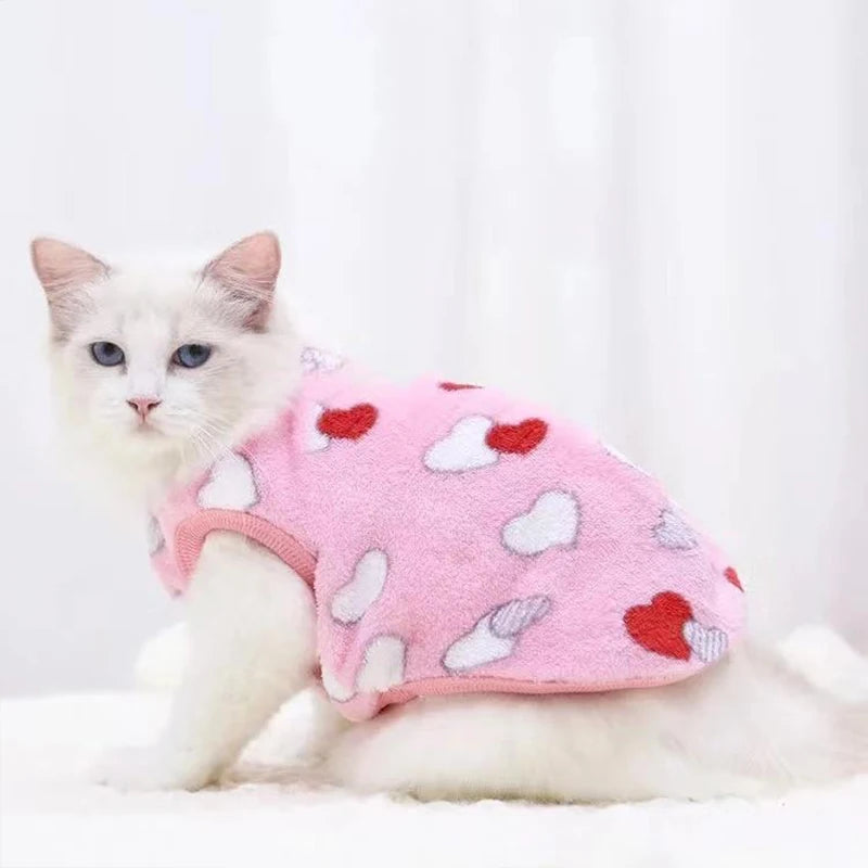 Cartoon Fleece Pet Clothes