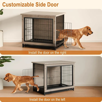 Modern Wooden Kennel for Indoor Dogs