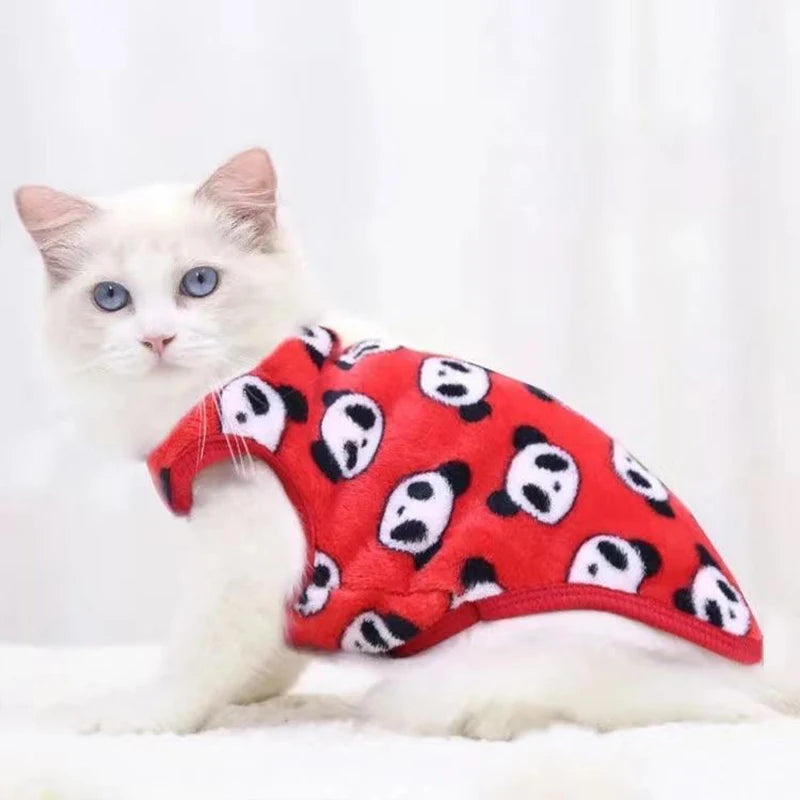 Cartoon Fleece Pet Clothes
