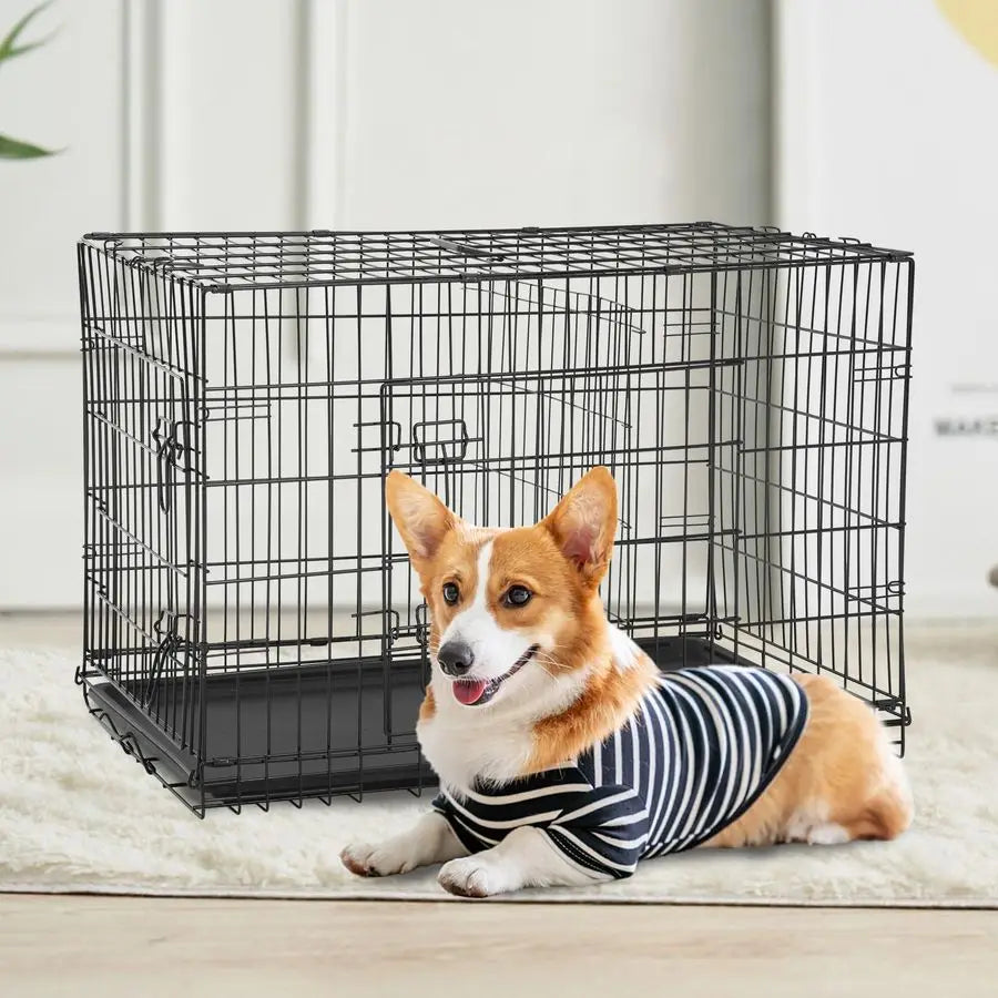 XL Dog Crate Dog Kennel Double Door,42 inch