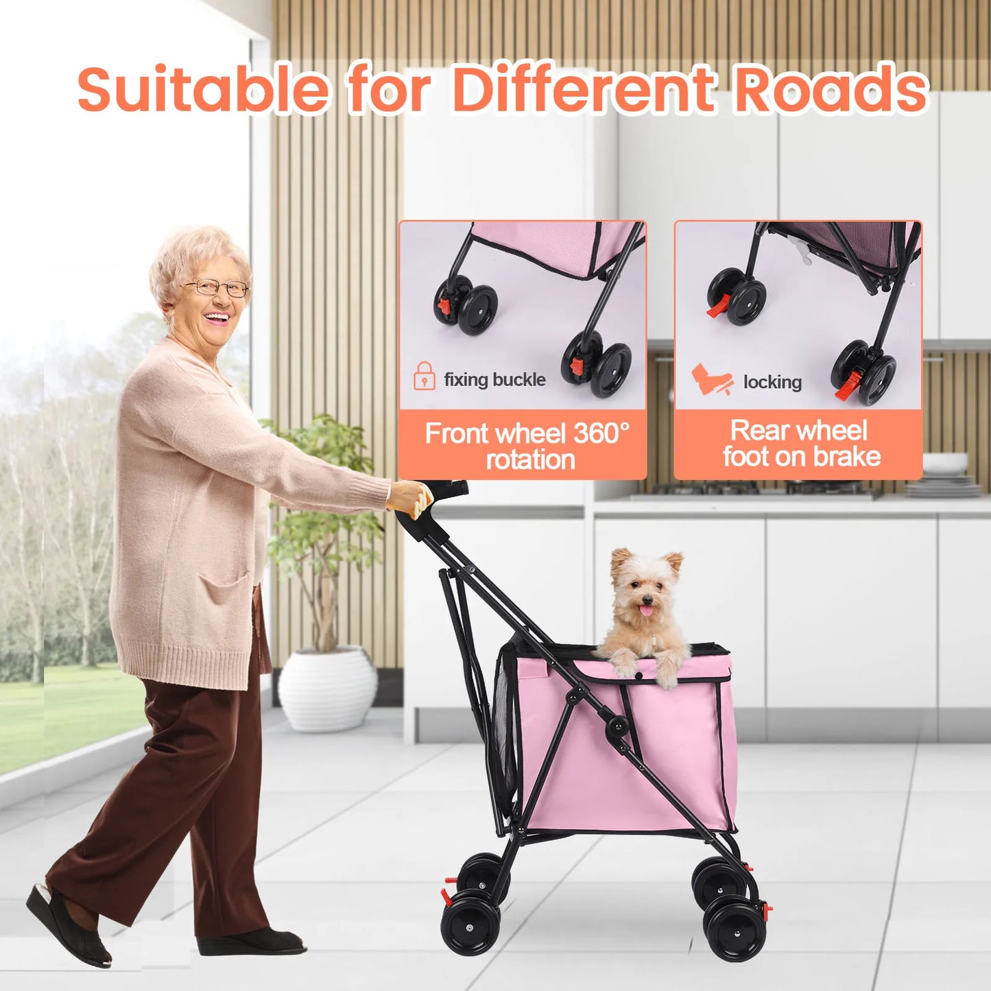Dog Stroller Pet Travel Cart
