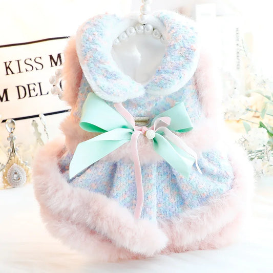 Autumn Winter Dog Cat Princess Dress