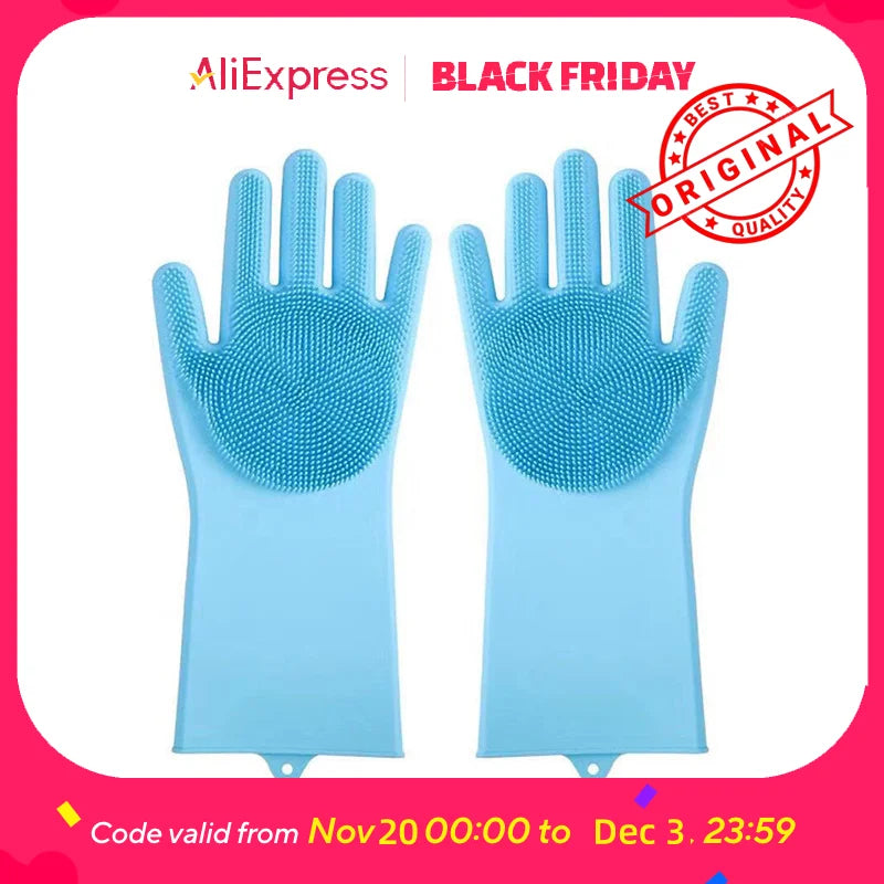 Pet Bathing Glove - Silicone Scrubber Mitt for Dogs & Cats