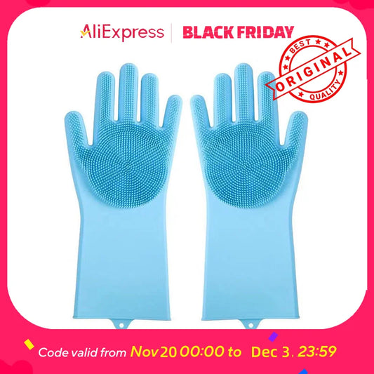 Pet Bathing Glove - Silicone Scrubber Mitt for Dogs & Cats