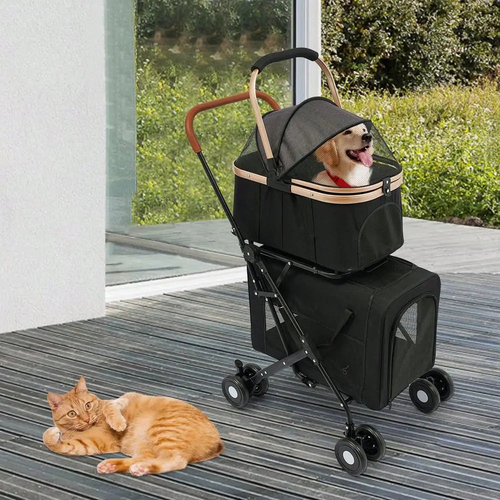 Pet Travel Carrier Strolling Cart
