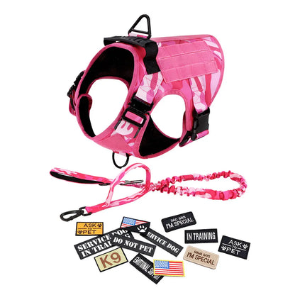Military Pink Camouflage Dog Harness