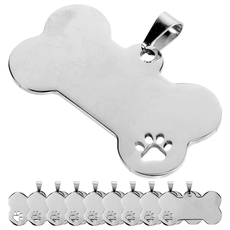 10 Pcs Stainless Steel Dog Tags