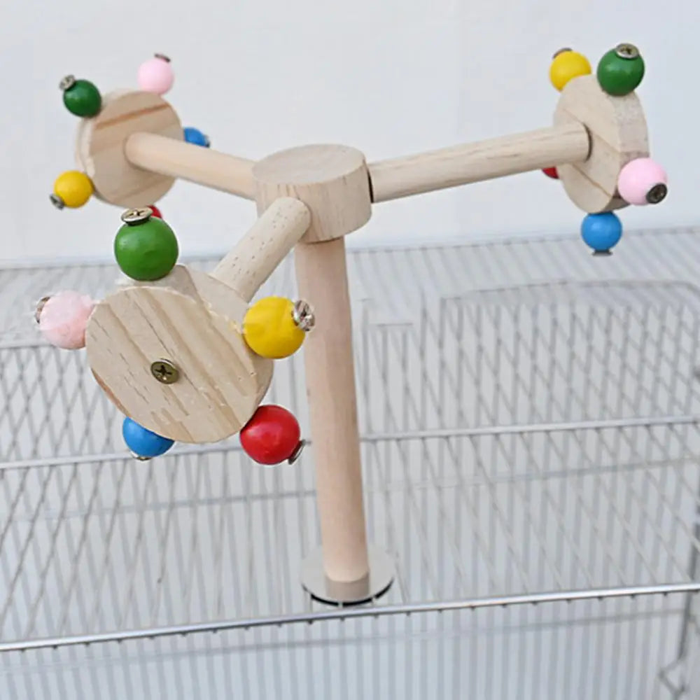 Perch Toy With Rotating Balls