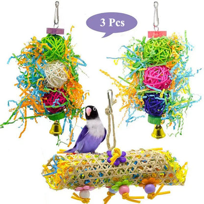 Assorted Hanging Cage Bird Chewing Rack Toys