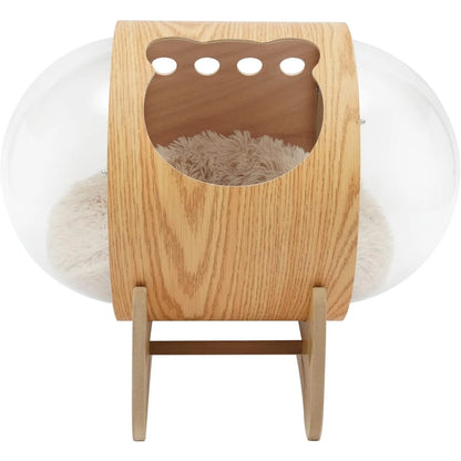 Wooden Frame Luxury Cat Pod Bed
