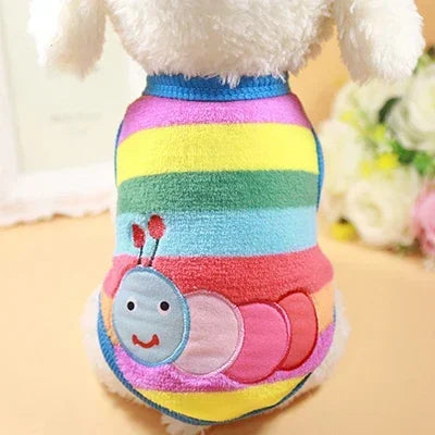 Cartoon Fleece Pet Clothes