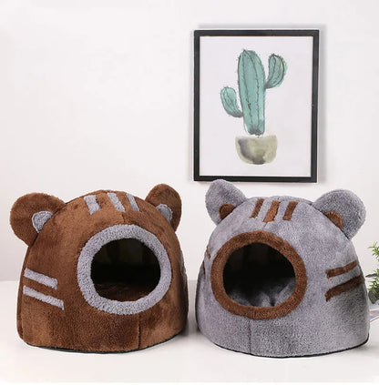 Cute Bear Head Shape Cave for Cats House
