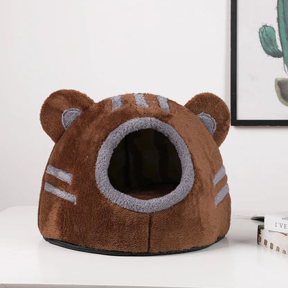 Cute Bear Head Shape Cave for Cats House