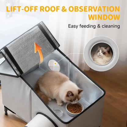 Heated Waterproof Cat House with Insulation