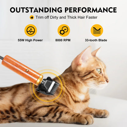 55W 8000rpm Professional Pet Clipper