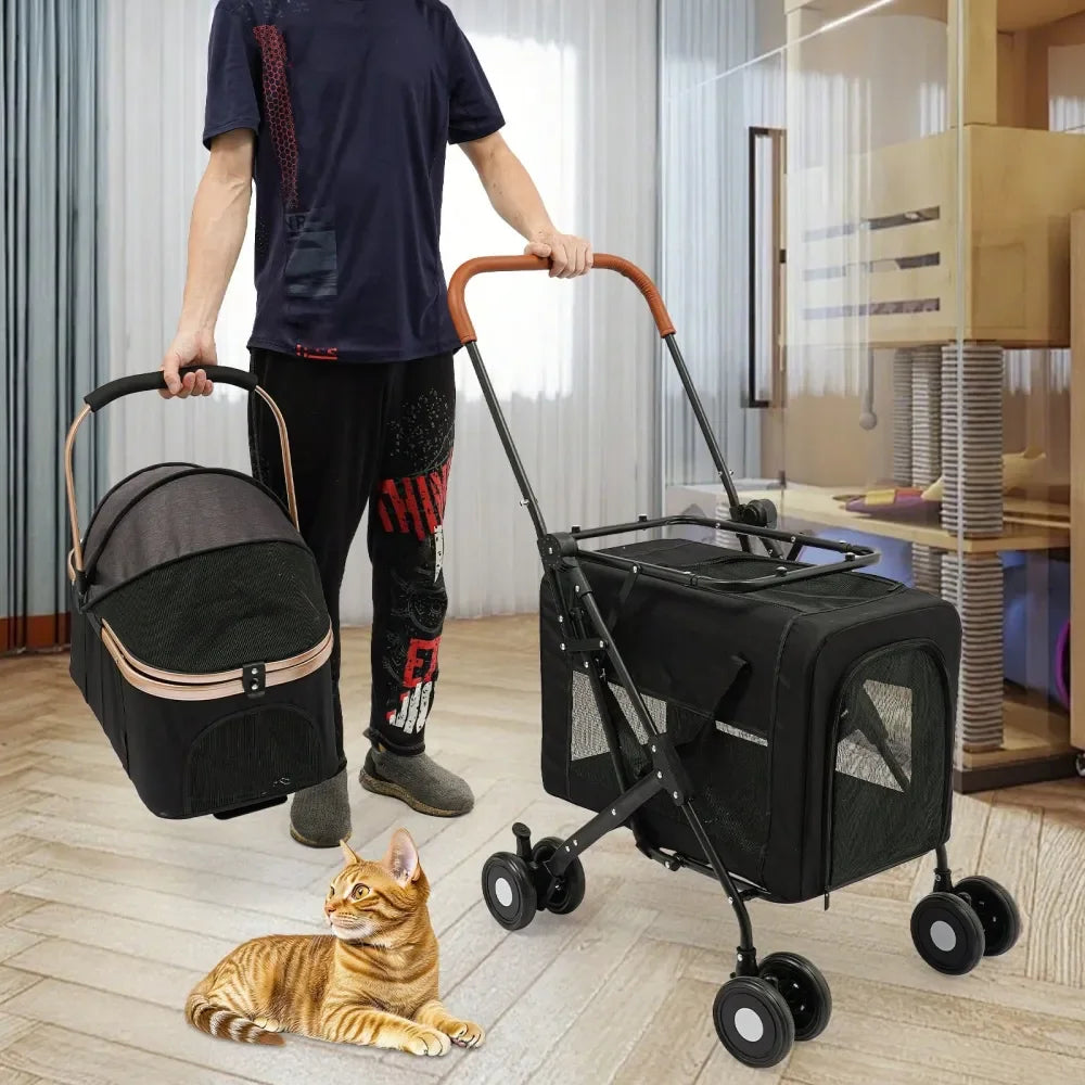 Pet Travel Carrier Strolling Cart