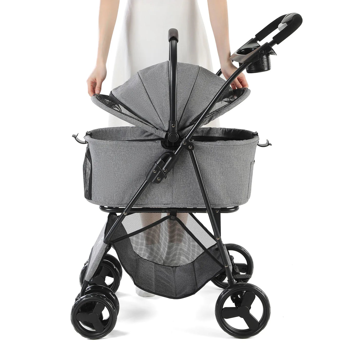 3 in 1 Pet Stroller with Removable Carrier