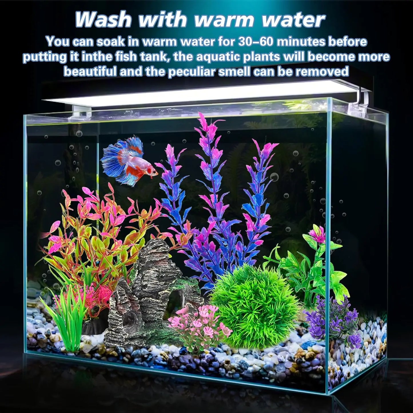 Artificial Aquarium Plants and Rocks
