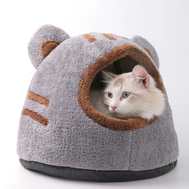 Cute Bear Head Shape Cave for Cats House