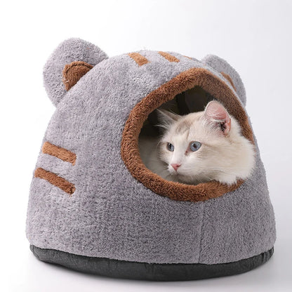 Cute Bear Head Shape Cave for Cats House